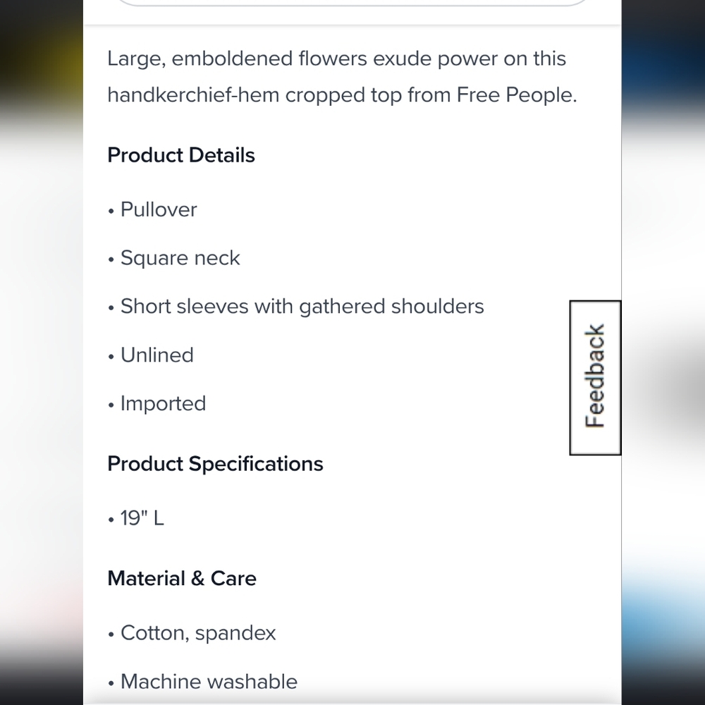 Free People Floral Cotton Top - Picture 11 of 11